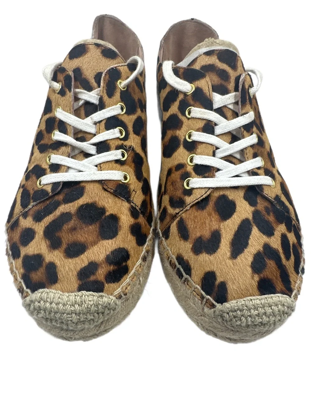 J.Crew Leopard Calf Hair Espadrille Sneakers NSize 11